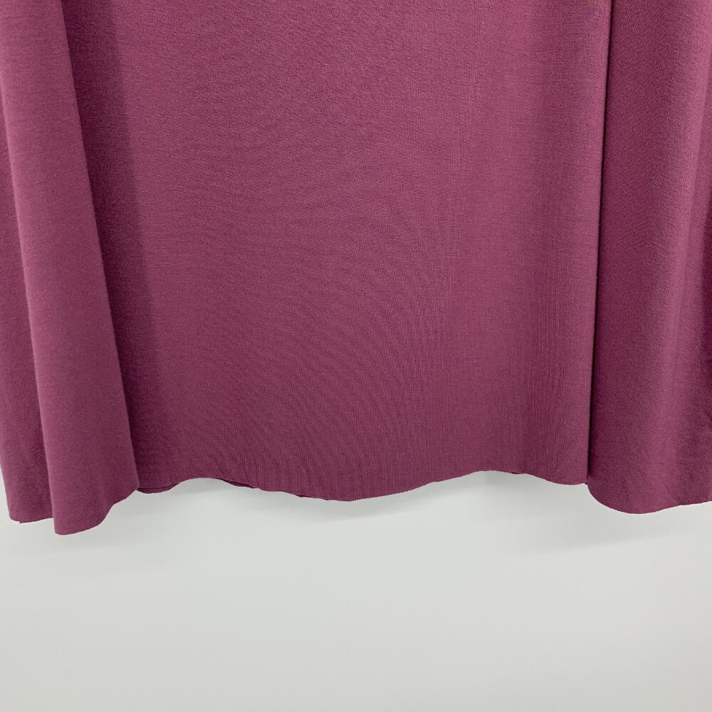 LOGO Layers Lori Goldstein Skirt Pull On Knit Stretch Raw Hem - Picture 9 of 9